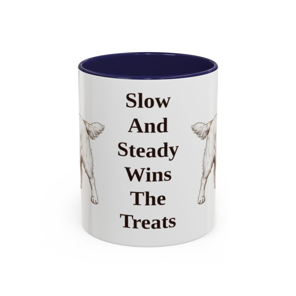 11oz-clumber-spaniel-mug-humor-navy 11oz Funny Clumber Spaniel Mug, Navy, front view