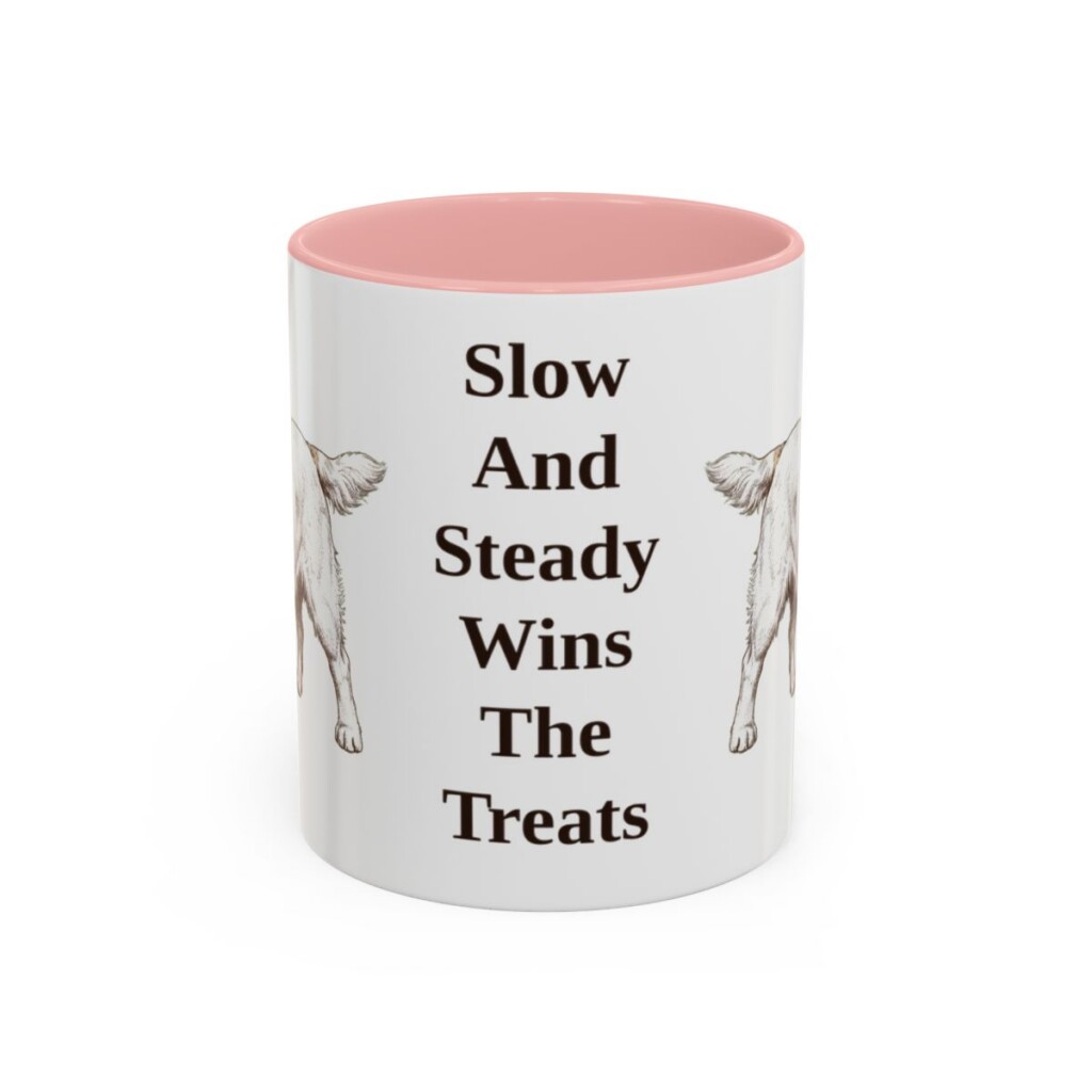 11oz-clumber-spaniel-mug-humor-pink 11oz Funny Clumber Spaniel Mug, Pink, front view