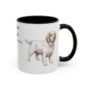 11oz Clumber Spaniel Latin Mug, Black, right side view