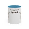 11oz Clumber Spaniel Mug, Light Blue, front view