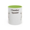 11oz Clumber Spaniel Mug, Light Green, front view