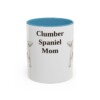 11oz Clumber Spaniel Dog Mom Mug, Light Blue, front view