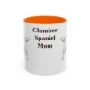 11oz Clumber Spaniel Dog Mom Mug, Orange, front view