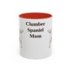 11oz Clumber Spaniel Dog Mom Mug, Red, front view