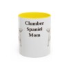 11oz Clumber Spaniel Dog Mom Mug, Yellow, front view