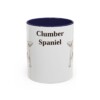 11oz Clumber Spaniel Mug, Navy, front view