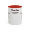 11oz Clumber Spaniel Mug, Red, front view