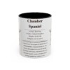 11oz Clumber Spaniel Mug, Black, front view