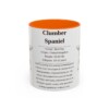 11oz Clumber Spaniel Mug, Orange, front view