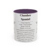 11oz Clumber Spaniel Mug, Purple, front view