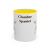 11oz Clumber Spaniel Mug, Yellow, front view
