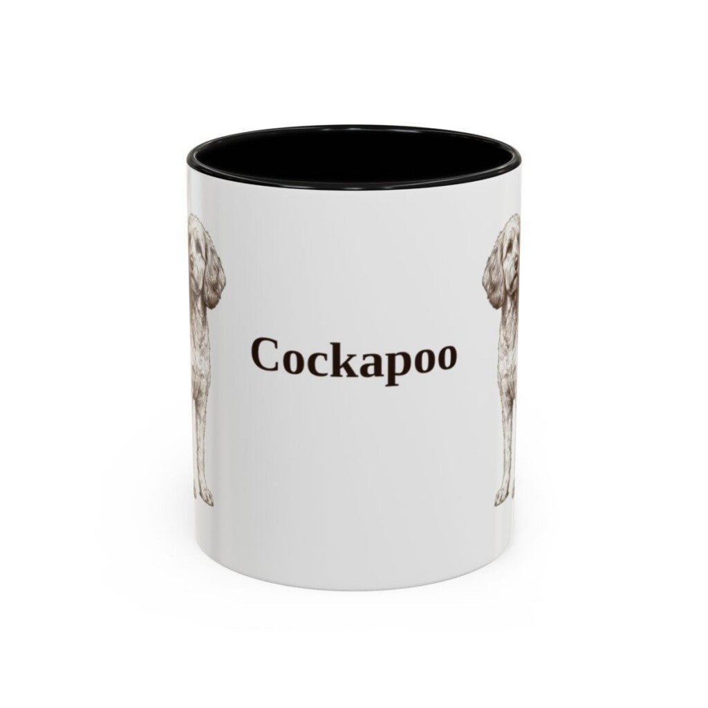 11oz Cockapoo Mug, Black, front view