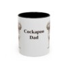 11oz Cockapoo Dog Dad Mug, Black, front view