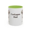 11oz Cockapoo Dog Dad Mug, Light Green, front view
