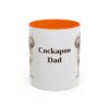 11oz Cockapoo Dog Dad Mug, Orange, front view