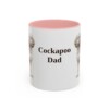 11oz Cockapoo Dog Dad Mug, Pink, front view