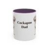 11oz Cockapoo Dog Dad Mug, Purple, front view