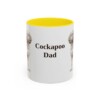 11oz Cockapoo Dog Dad Mug, Yellow, front view