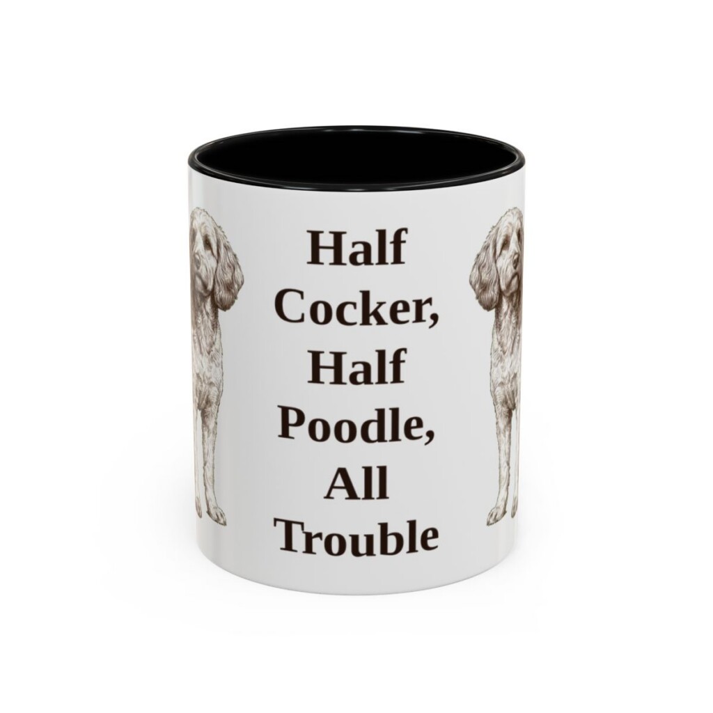 11oz Funny Cockapoo Mug, Black, front view