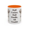 11oz Funny Cockapoo Mug, Orange, front view