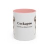 11oz Cockapoo Latin Mug, Pink, front view