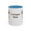11oz Cockapoo Dog Mom Mug, Light Blue, front view