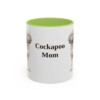 11oz Cockapoo Dog Mom Mug, Light Green, front view