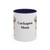 11oz Cockapoo Dog Mom Mug, Navy, front view