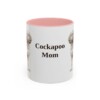 11oz Cockapoo Dog Mom Mug, Pink, front view