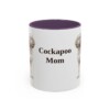 11oz Cockapoo Dog Mom Mug, Purple, front view