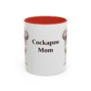 11oz Cockapoo Dog Mom Mug, Red, front view