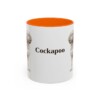 11oz Cockapoo Mug, Orange, front view
