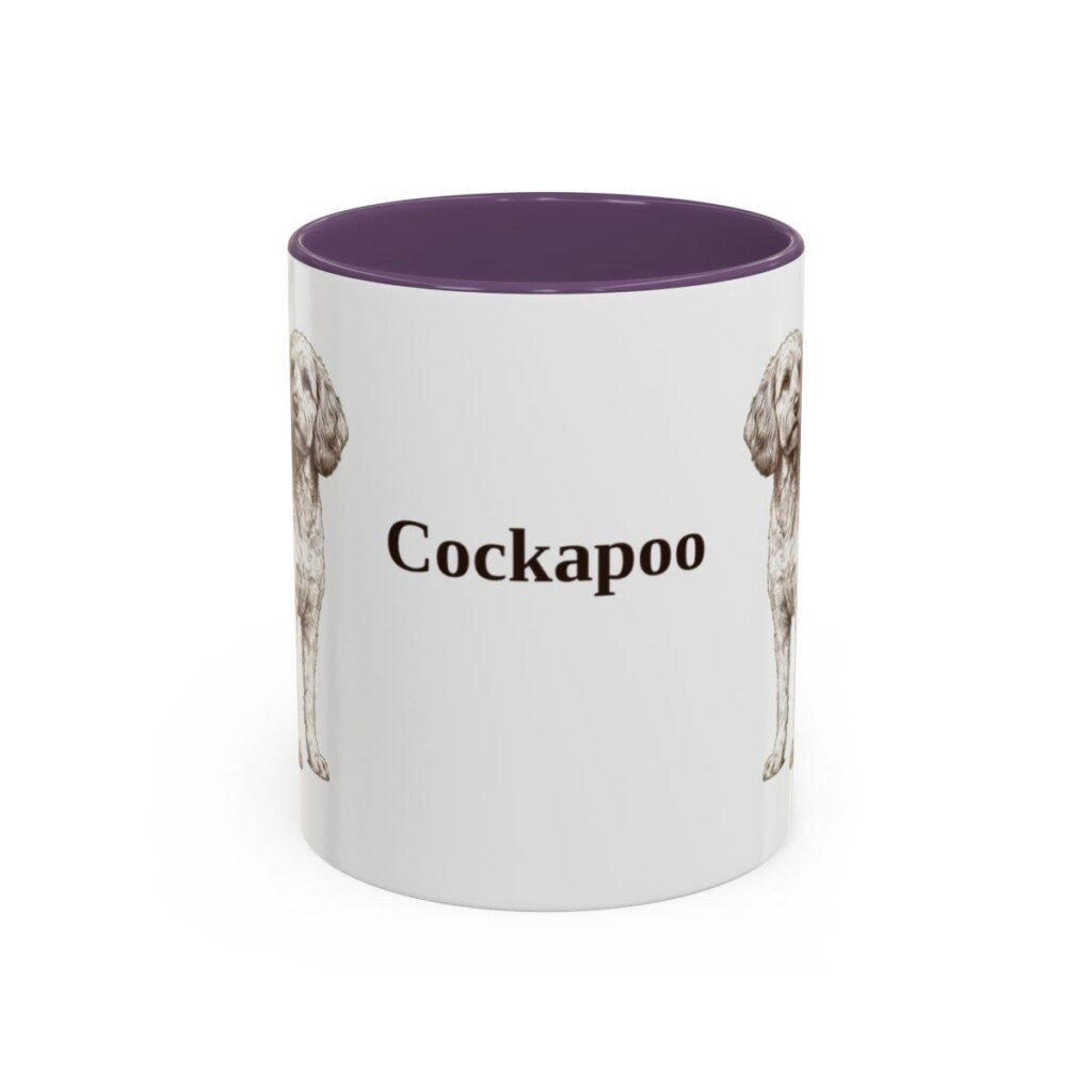 11oz Cockapoo Mug, Purple, front view