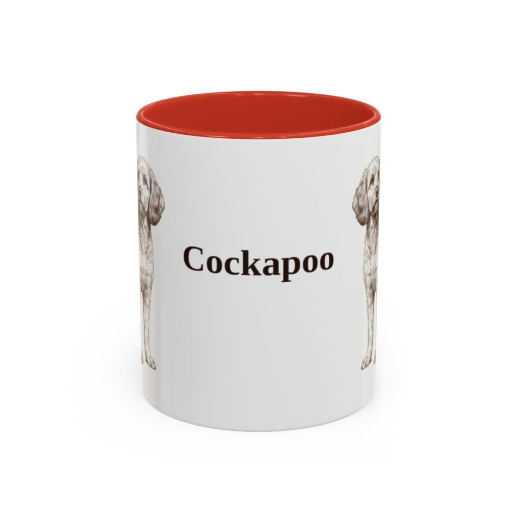 11oz Cockapoo Mug, Red, front view