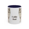 11oz Collie Dog Dad Mug, Navy, front view