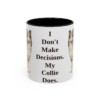 11oz Funny Collie Mug, Black, front view