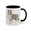 11oz Funny Collie Mug, Black, right side view