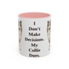 11oz Funny Collie Mug, Pink, front view