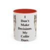 11oz Funny Collie Mug, Red, front view