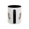 11oz Collie Latin Mug, Black, back view