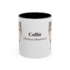 11oz Collie Latin Mug, Black, front view