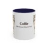 11oz Collie Latin Mug, Navy, front view
