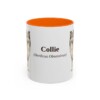 11oz Collie Latin Mug, Orange, front view