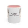 11oz Collie Latin Mug, Pink, front view
