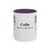 11oz Collie Latin Mug, Purple, front view