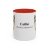11oz Collie Latin Mug, Red, front view