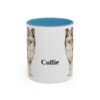 11oz Collie Mug, Light Blue, front view