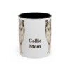 11oz Collie Dog Mom Mug, Black, front view