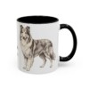 11oz Collie Dog Mom Mug, Black, right side view