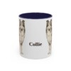 11oz Collie Mug, Navy, front view